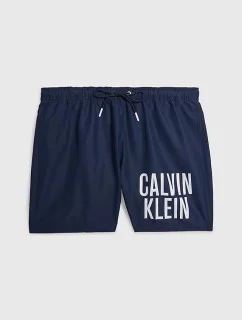 Pánske stredné plavecké šortky so sťahovacou šnúrkou KM0KM00794 XNE tm. modrá - Calvin Klein