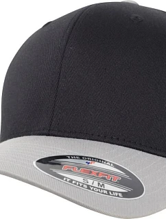 Flexfit 6277T/6277TT 6-panelová čiapka Flexfit Wooly Combed 55.277T čierna/strieborná