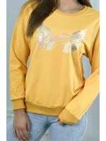 Mikina s horčicovou potlačou