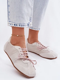 Dámske semišové nízke tenisky Big Star TT274599 Beige