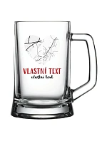 Personalizovaný pohár na pivo – Dve miesta, jedno srdce Personalizovaný pohár na pivo – Dve miesta, jedno srdce