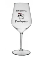 JSEM KOČKONALÁ. KOČKOROŽEC - čirá nerozbitná sklenice na víno 470 ml