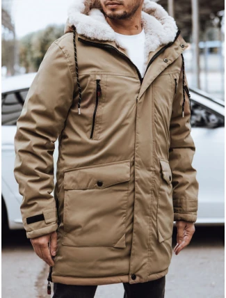 FashionStreet pánska tmavobéžová zimná bunda TX4593
