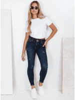 Dámske skinny džínsy námornícka modrá FashionStreet UY2813