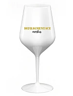 DEFRAGMENTÁCIA MUŠKETY - biely nerozbitný pohár na víno 470 ml