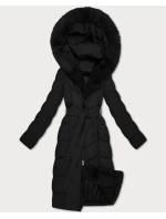 Dámska zimná bunda s kožušinou S'West black (B8525-1) Dámska zimná bunda s kožušinou S'West black (B8525-1)