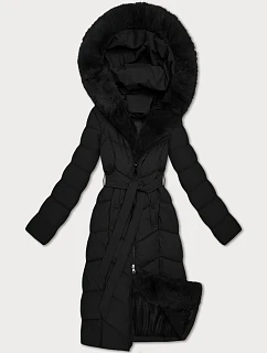 Dámska zimná bunda s kožušinou S'West black (B8525-1)