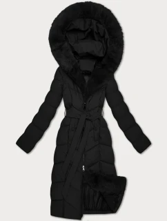 Dámska zimná bunda s kožušinou S'West black (B8525-1)