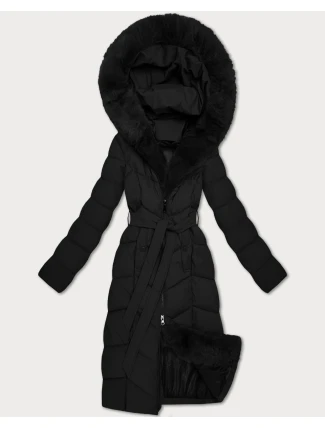 Dámska zimná bunda s kožušinou S'West black (B8525-1) Dámska zimná bunda s kožušinou S'West black (B8525-1)