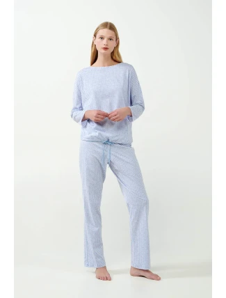 Vamp - Klasické pyžamo s geometrickou potlačou 21384 - Vamp