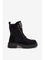 Pracovné topánky so šperkami Príslušenstvo Zateplené Eco Suede Black Miryssa Pracovné topánky so šperkami Príslušenstvo Zateplené Eco Suede Black Miryssa