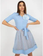 LK SK 506551 šaty.76P svetlo modrá