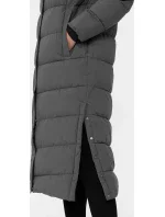 Dámsky prešívaný kabát H4Z22-KUDP012-24S sivý - 4F