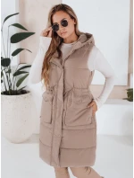 Dámska prešívaná vesta LADISA béžová FashionStreet TY3289