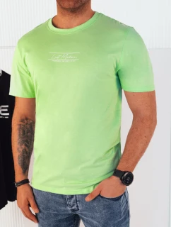 Pánske zelené tričko s potlačou FashionStreet RX5472
