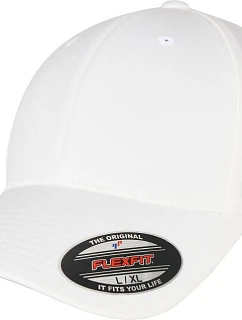 Flexfit 6277AS 6-panelová čiapka s kšiltom „Alpha Shape“ 55.77AS biela