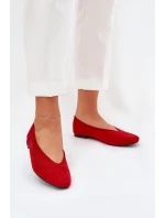 Klasyczne Baleriny Z Eko Zamszu Czerwone Osallin