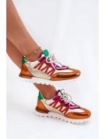 Skórzane Półbuty Sneakersy Damskie Artiker 56C1737 Multikolor