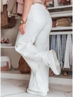 Dámske nohavice LEGBLISS white FashionStreet so širokými nohavicami UY2676