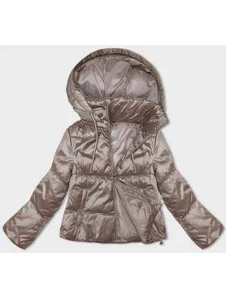 Dámska krátka béžová bunda S'West s odnímateľnou kapucňou (B8228-12) Dámska krátka béžová bunda S'West s odnímateľnou kapucňou (B8228-12)