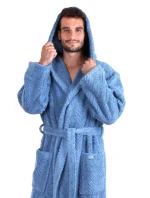 Pánsky župan Athena s kapucňou 3116 denim - Vestis