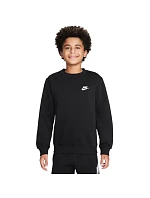Detská mikina Nike Sportswear Club Fleece Black FD3006 010 Detská mikina Nike Sportswear Club Fleece Black FD3006 010