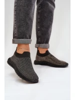 Wsuwane Buty Sportowe Damskie Ze Zdobieniem D&A TW121 Czarne