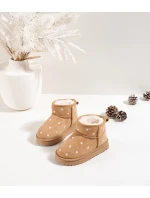 Dětské sněhule zdobené květinami Camel Gracina