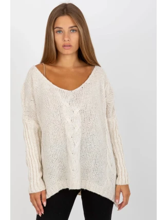 Dámsky sveter Model TW-SW-BI-M903.33X Ecru - Och Bella