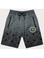 Pánske šortky s potlačou Dark Grey (8K1120-5)