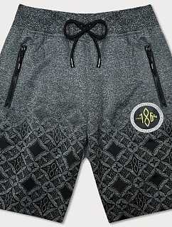 Pánske šortky s potlačou Dark Grey (8K1120-5)