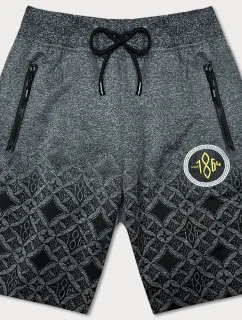 Pánske šortky s potlačou Dark Grey (8K1120-5)