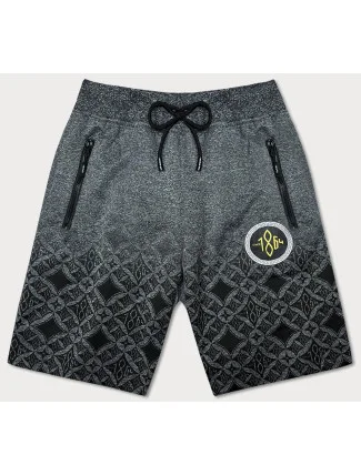Pánske šortky s potlačou Dark Grey (8K1120-5)