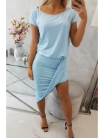 Asymetrické modré šaty Asymetrické modré šaty