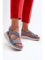 Ľahké dámske pohodlné sandále na suchý zips Blue Ceclea Ľahké dámske pohodlné sandále na suchý zips Blue Ceclea