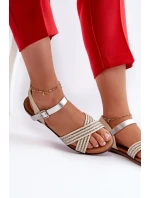 Dámske ploché sandále S.Barski beige