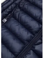 Tmavomodrá dámska vesta so stojačikom (B2722-3)