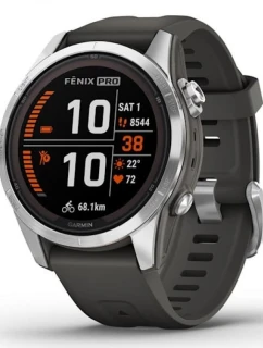 Športové hodinky Garmin Fenix 7S Pro Solar Silver SS Grapphite