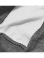 Dámska tepláková mikina v grafitovej farbe so sťahovacími lemami (W01-5)