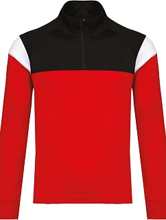 Kariban ProAct PA 388 Detská tréningová mikina so zipsom na 1/4 dĺžky 20.P388 sporty red/black