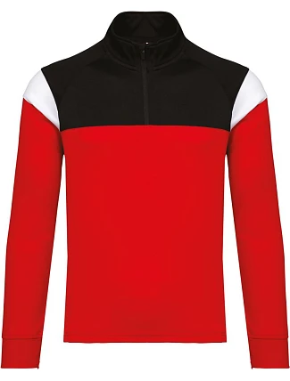 Kariban ProAct PA 388 Detská tréningová mikina so zipsom na 1/4 dĺžky 20.P388 sporty red/black Kariban ProAct PA 388 Detská tréningová mikina so zipsom na 1/4 dĺžky 20.P388 sporty red/black