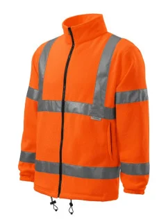 HV Fleecová bunda fleece unisex fluorescenčná oranžová