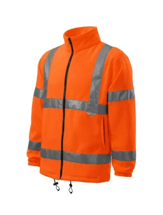 HV Fleecová bunda fleece unisex fluorescenčná oranžová