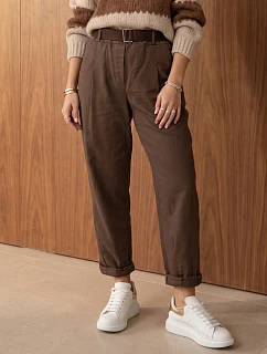 Dámske chino nohavice s opaskom Fango FashionStreet UY3187