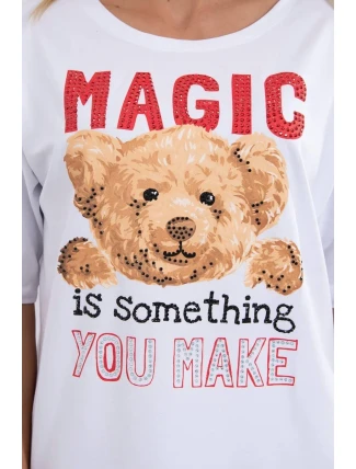 Kúzelná blúzka s potlačou biela Kúzelná blúzka s potlačou biela