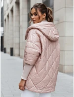 Dámska prechodná prešívaná bunda oversize PUFFILOF pink FashionStreet TY4854