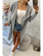 Voľná pláštenka s kapucňou sivá