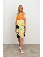 Elegantné dámske šaty 16440 žlté - Vamp