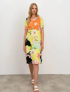 Elegantné dámske šaty 16440 žlté - Vamp