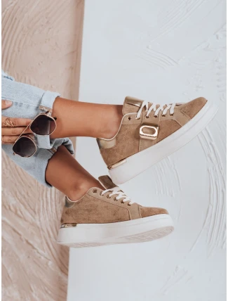 FashionStreet béžové dámske tenisky ZY1067 FashionStreet béžové dámske tenisky ZY1067
